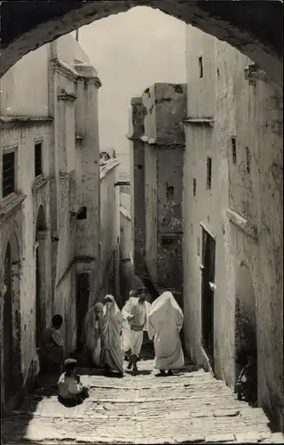 Ak Algier Alger Algerien, Casbah, rue Ben Ali