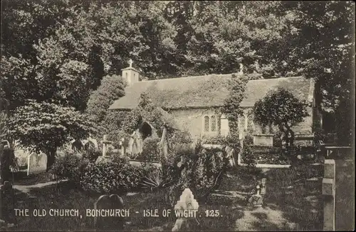 Ak Bonchurch Isle of Wight England, Alte Kirche
