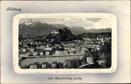 Ak Salzburg Stadt, Gesamtansicht, Kapuzinerberg