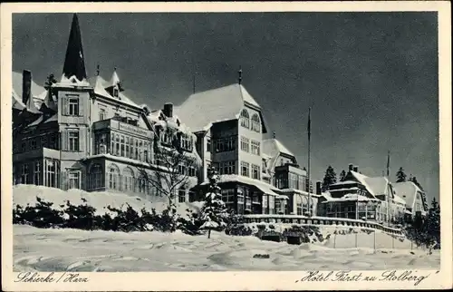 Ak Schierke Wernigerode am Harz, Hotel Fürst zu Stolberg