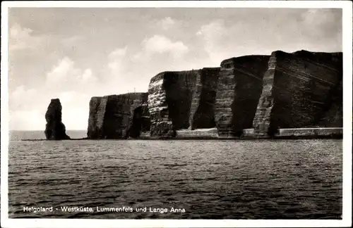 Ak Helgoland, Westküste, Lummenfels, Lange Anna