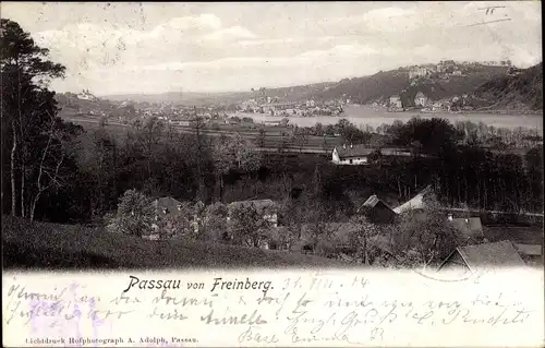 Ak Passau in Niederbayern, Blick von Freinberg