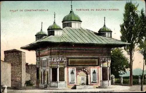 Ak Konstantinopel Istanbul Türkei, Sultan-Ahmed-Brunnen