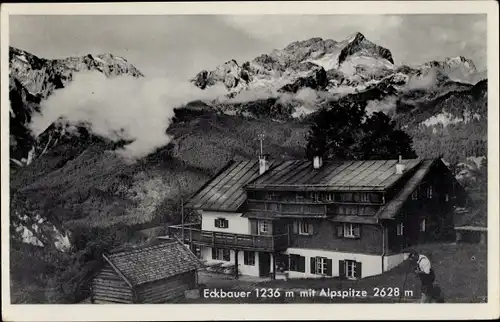 Ak Eckbauer Garmisch Partenkirchen in Oberbayern, Alpspitze