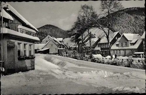 Ak Wieda Walkenried Harz, Winter, Teilansicht