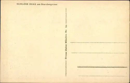 Ak Berg am Starnberger See Oberbayern, Schloss Berg, hohe Wellen