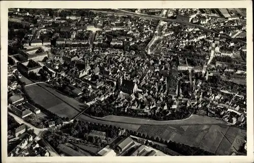 Ak Ansbach in Mittelfranken Bayern, Flugzeugaufnahme