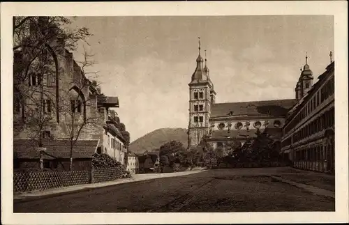 Ak Amorbach im Odenwald Unterfranken, protestantische Kirche, Schlossmühle