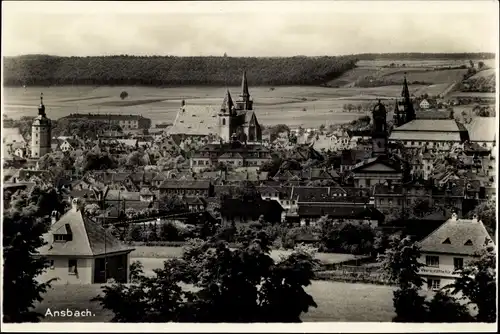 Ak Ansbach in Mittelfranken Bayern, Panorama