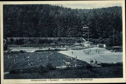 Ak Heigenbrücken im Spessart Unterfranken, Lohrbachtal, Badeanlage