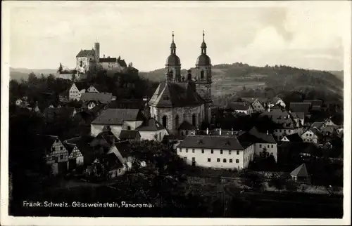 Ak Gößweinstein in Oberfranken, Panorama, Kirche