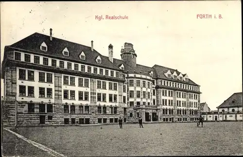 Ak Fürth in Mittelfranken Bayern, Königliche Realschule