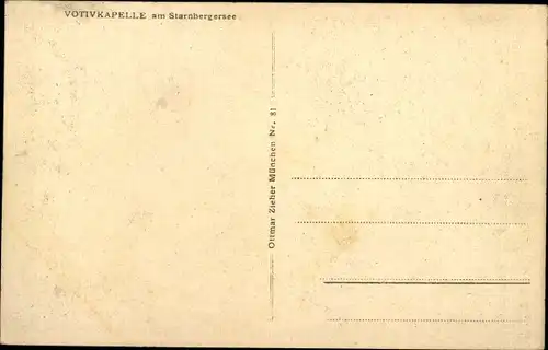 Ak Berg am Starnberger See Oberbayern, Votivkapelle, hohe Wellen