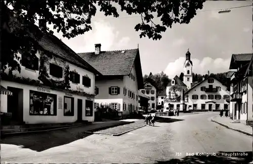 Ak Bad Kohlgrub in Oberbayern, Teilansicht, Hauptstraße