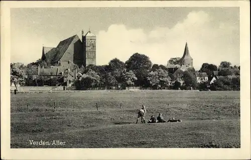 Ak Verden an der Aller, Teilansicht