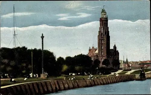 Ak Bremerhaven, Leuchtturm