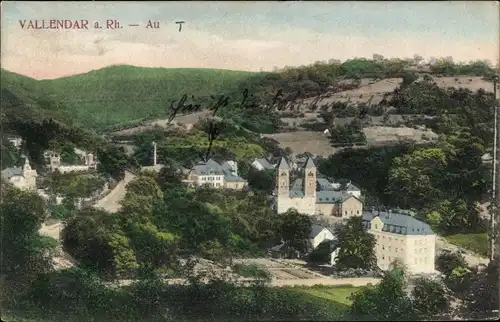 Ak Vallendar am Rhein, Au, Panorama