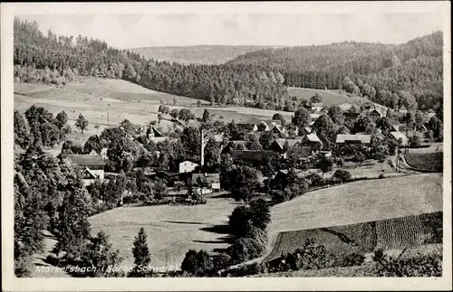 Ak Markersbach Bad Gottleuba Berggießhübel, Blick hin zum Ort, Gesamtansicht