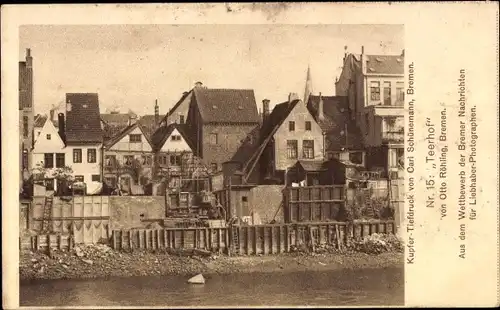 Ak Hansestadt Bremen, Partie am Teerhof, Nr. 15 von Otto Röhling