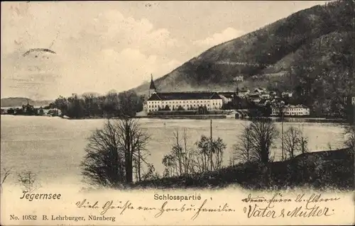 Ak Tegernsee in Oberbayern, Schlosspartie