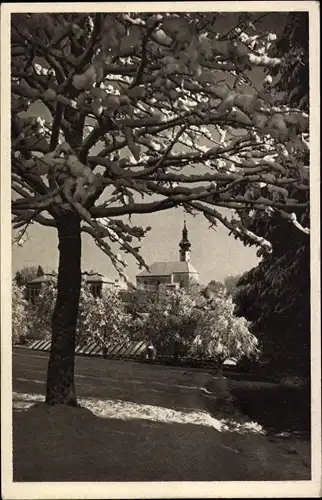 Ak Starnberg in Oberbayern, Prinzenweg, Kirche, Winter