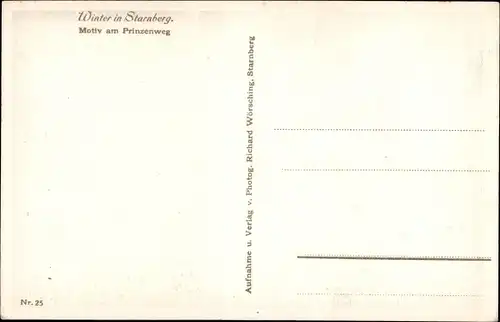 Ak Starnberg in Oberbayern, Prinzenweg, Kirche, Winter