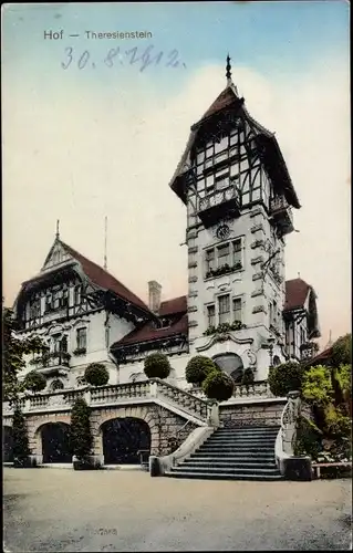 Ak Hof an der Saale Oberfranken Bayern, Theresienstein