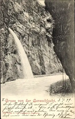 Ak Meiringen Kanton Bern, Aareschlucht