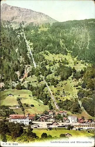 Ak Lauterbrunnen Kanton Bern, Mürrenbahn, Panorama