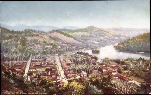 Ak Kandy Sri Lanka Ceylon, Gesamtansicht