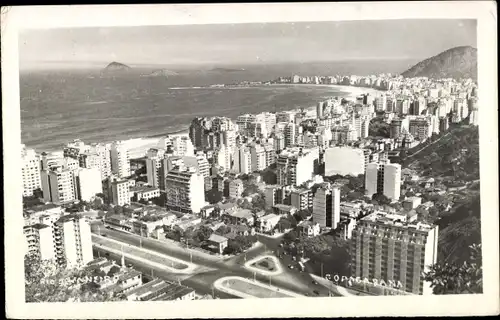 Ak Copacabana Rio de Janeiro Brasilien, Luftbild