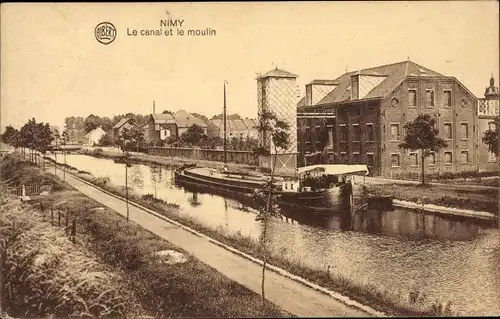 Ak Nimy Hennegau Wallonien, Le canal et le moulin