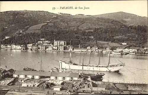 Ak Pasaia Passagen von San Juan Passagen Baskenland, Panorama