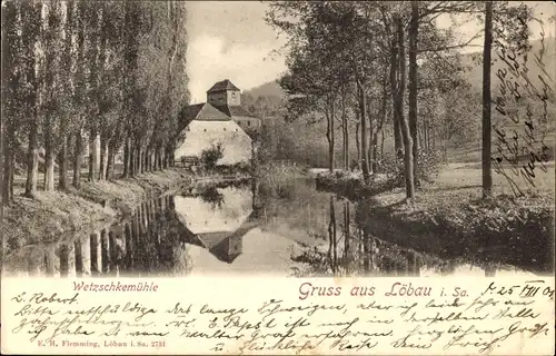 Ak Löbau in der Oberlausitz Sachsen, Wetzschkemühle