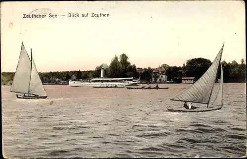 Ak Zeuthen in der Mark, Zeuthener See, Segelboote