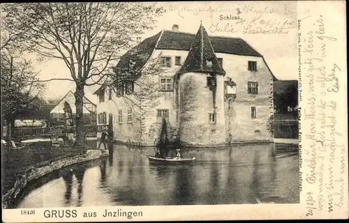 Ak Inzlingen in Baden Württemberg, Schloss