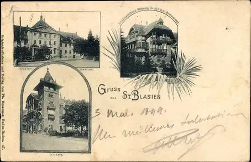 Ak Sankt Blasien im Schwarzwald, Kurhaus, Kloster Gasthof