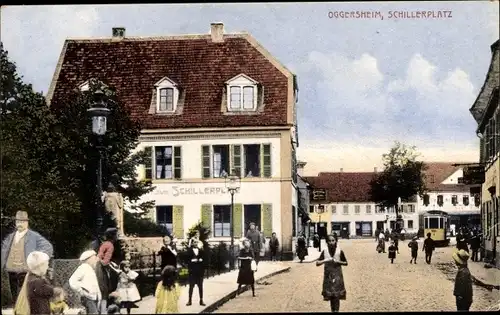 Ak Oggersheim Ludwigshafen am Rhein, Schillerplatz