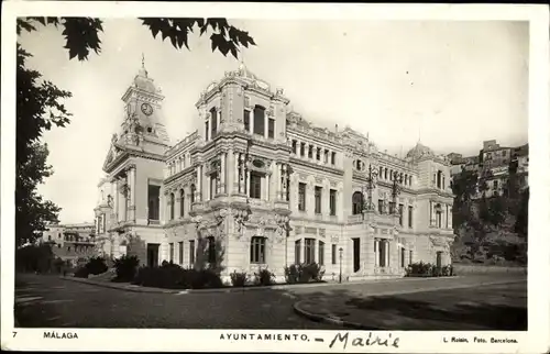 Ak Malaga Andalusien Spanien, Rathaus