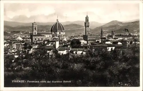 Ak Firenze Florenz Toscana, Panorama visto dal Giardino Boboli