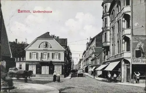 Ak Barmen Wuppertal, Wertherstraße, Geschäfte