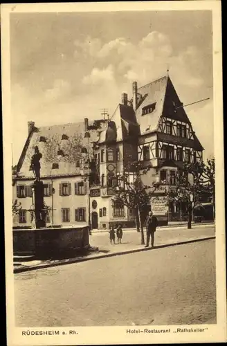 Ak Rüdesheim am Rhein, Hotel Ratskeller
