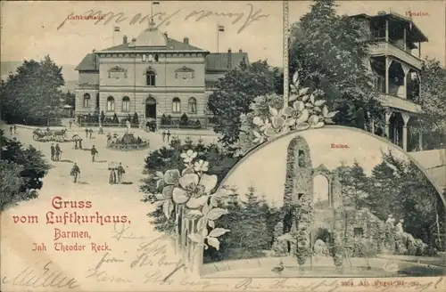 Ak Barmen Wuppertal, Luftkurhaus, Ruine, Pension