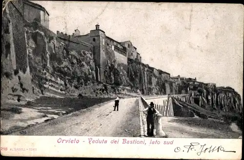 Ak Orvieto Umbria, Veduta del Bastioni