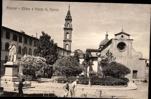 Ak Firenze Florenz Toscana, Chiesa e Piazza S. Spirito