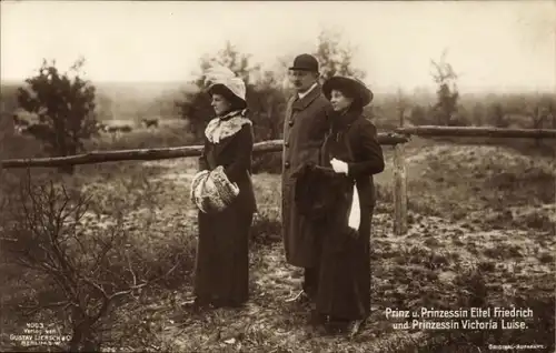 Ak Prinz und Prinzessin Eitel Friedrich von Preußen, Prinzessin Victoria Luise von Preußen