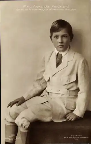 Ak Prinz Alexander Ferdinand, Sohn von August Wilhelm von Preußen, Liersch 7969