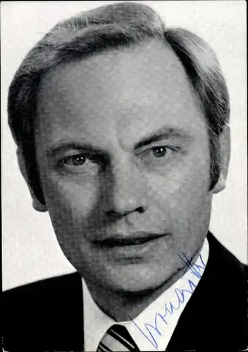 Foto Ak Georg Kronawitter, Oberbürgermeister von München, Portrait, Autogramm