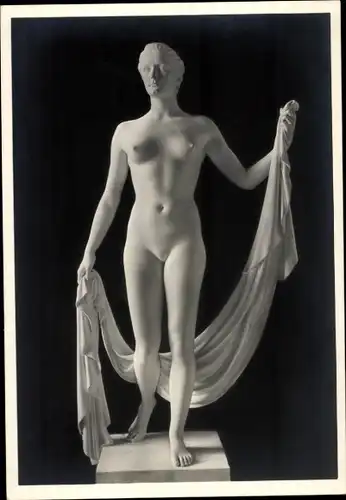Ak Plastik Schreitende von Arno Breker, Frauenakt