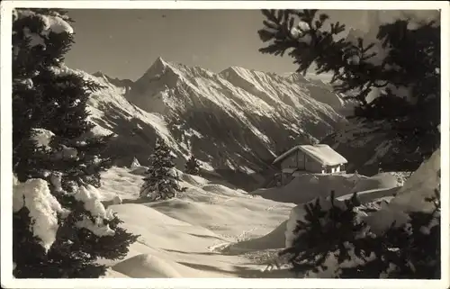 Foto Ak Mayrhofen im Zillertal Tirol, Gschösswandhaus, Winter